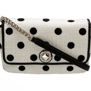 NWOT Kate Spade Natalia Polka Dot Embroidered Cream Multi Crossbody